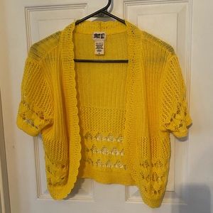 Cropped cardigan sweater